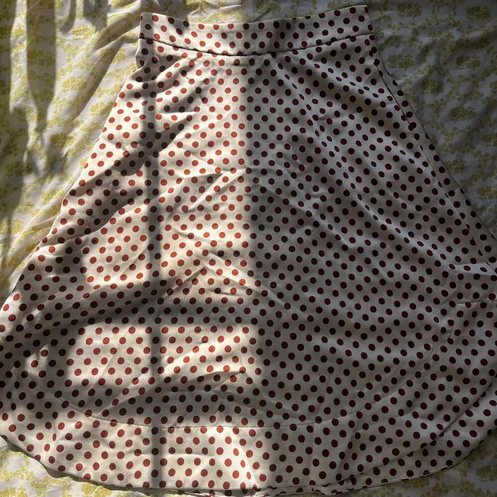 Eva Mendez Polka Dot A-Line Skirt